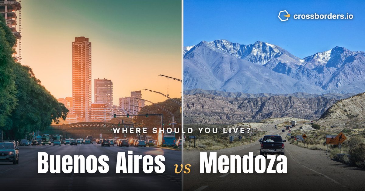 Buenos Aires vs Mendoza — side-by-side city comparison