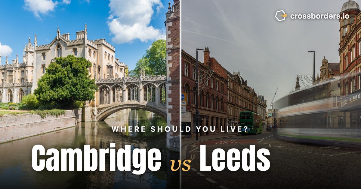 Cambridge vs Leeds — side-by-side city comparison