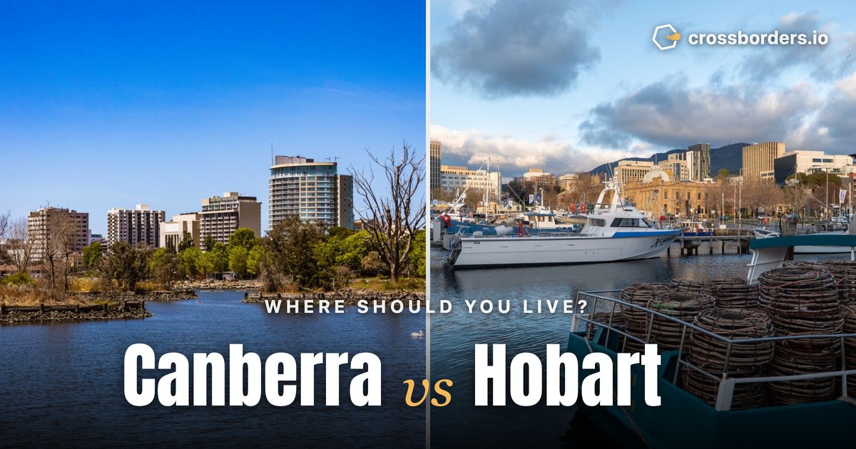 Canberra vs Hobart — side-by-side city comparison