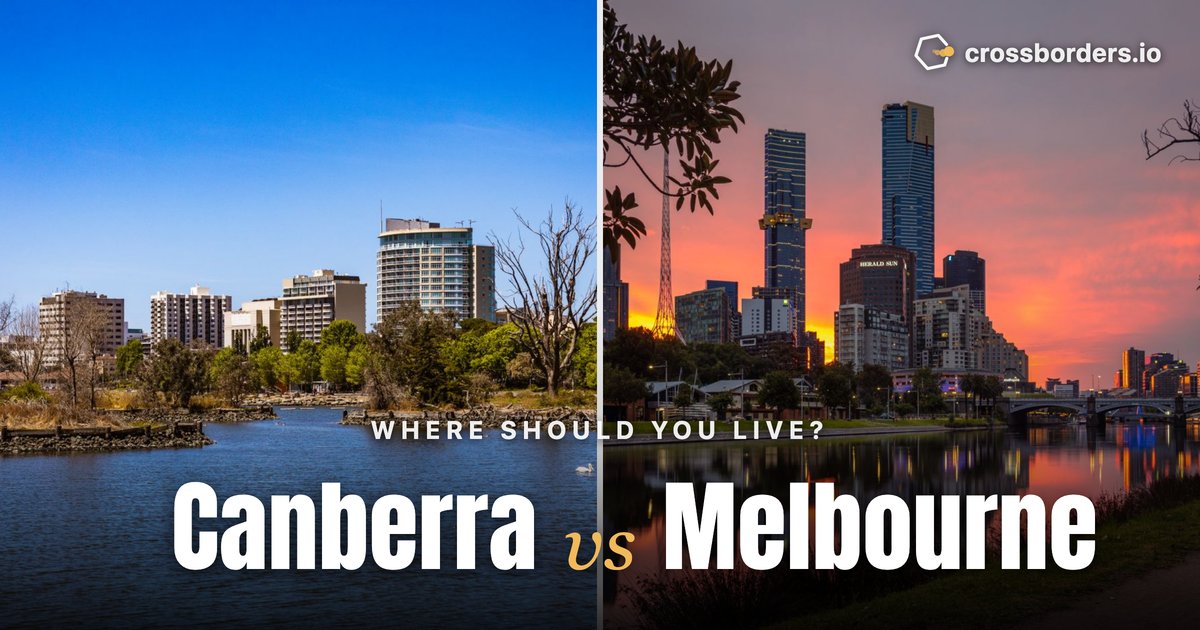 Canberra vs Melbourne — side-by-side city comparison