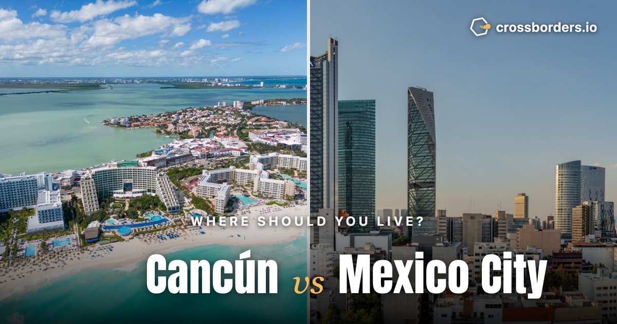 Cancún vs Mexico City — side-by-side city comparison