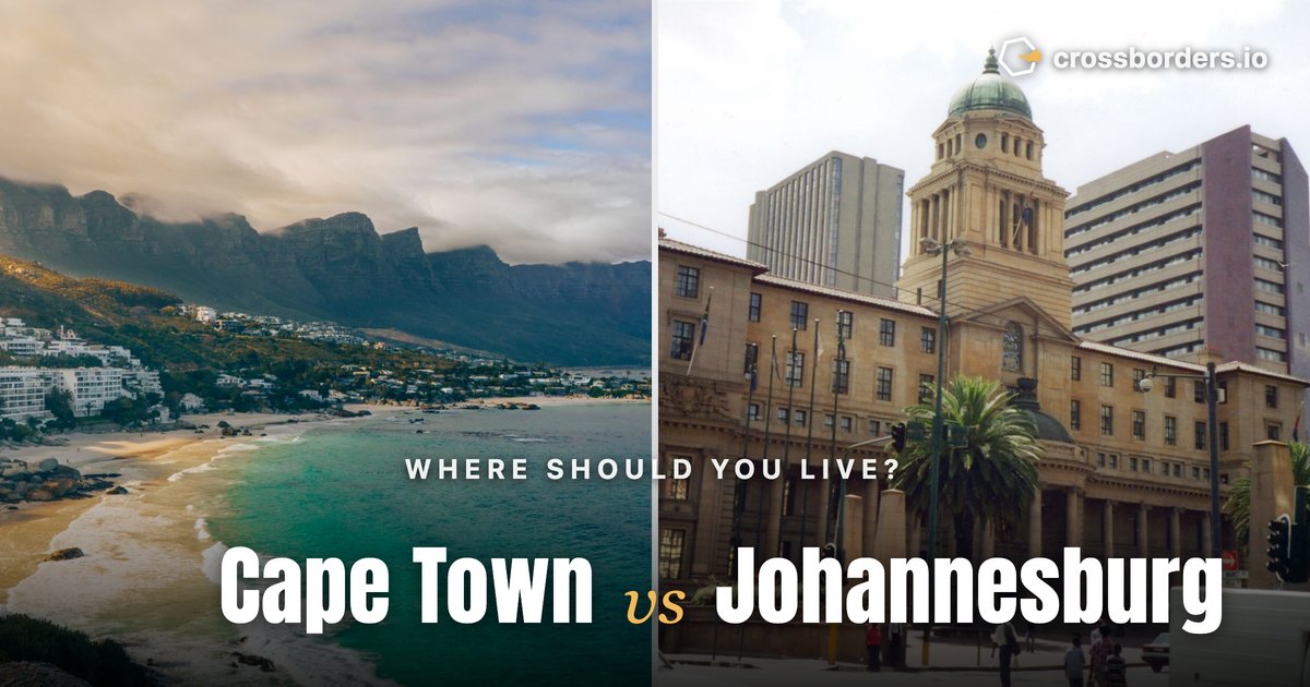 Cape Town vs Johannesburg — side-by-side city comparison