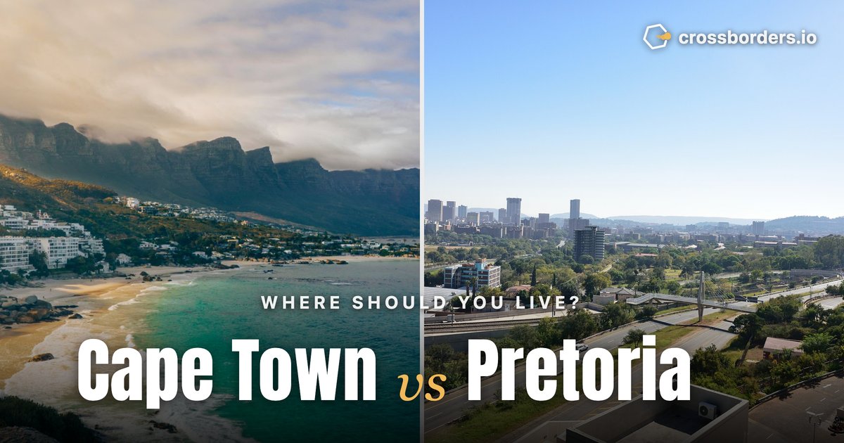 Cape Town vs Pretoria — side-by-side city comparison