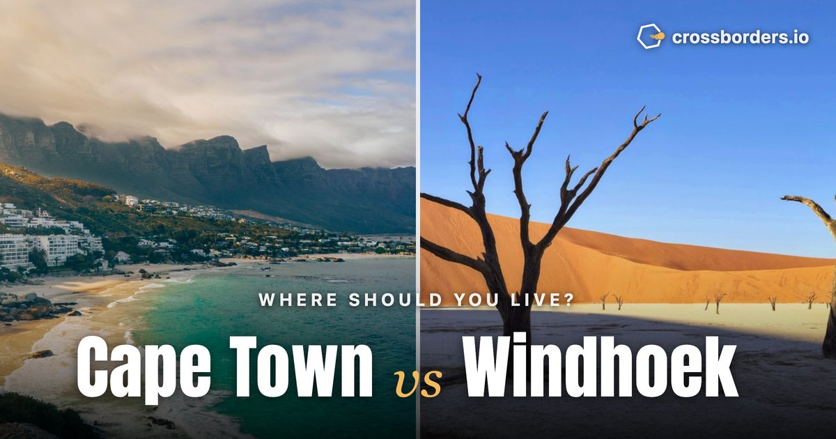 Cape Town vs Windhoek — side-by-side city comparison