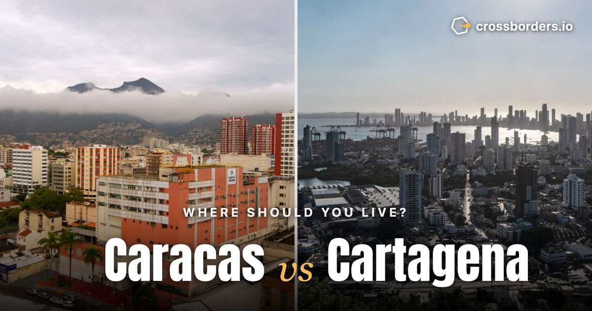 Caracas vs Cartagena — side-by-side city comparison
