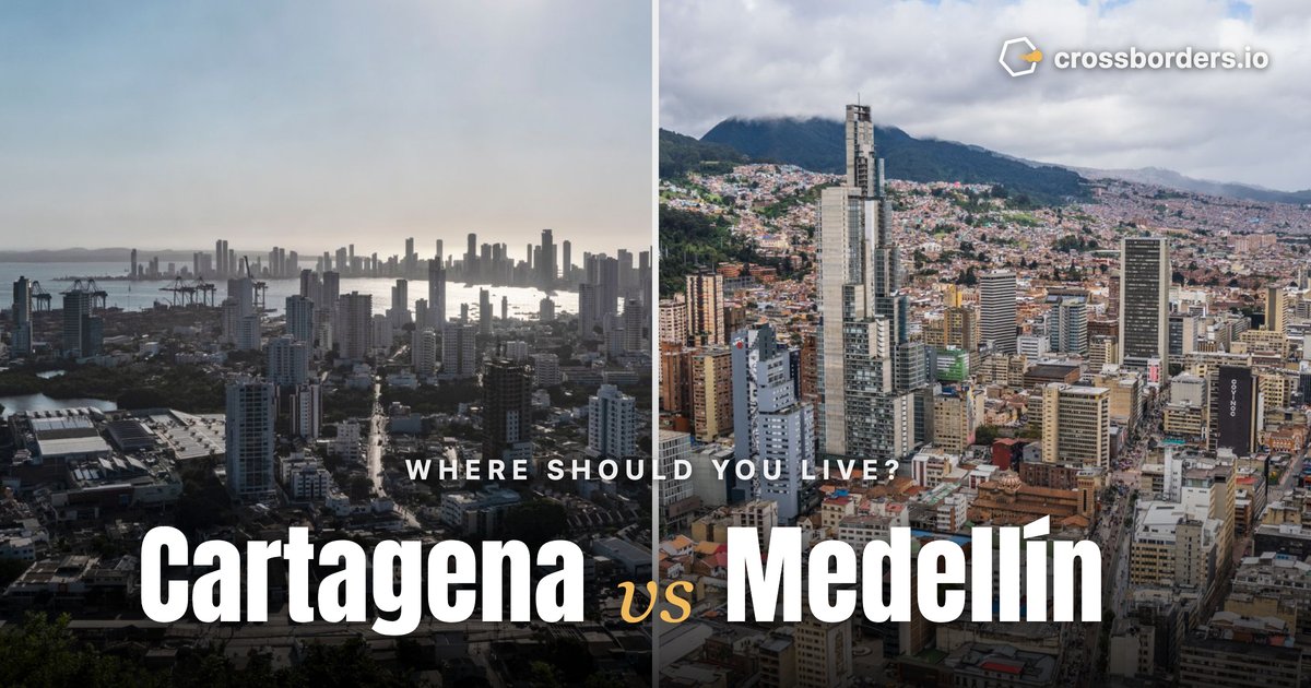 Cartagena vs Medellín — side-by-side city comparison