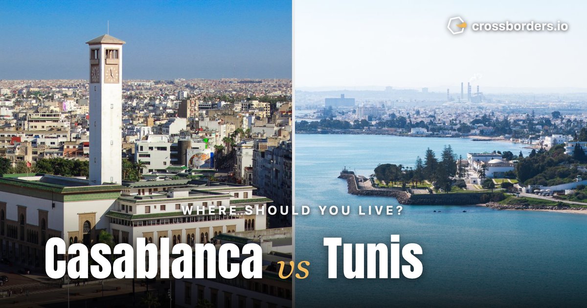 Casablanca vs Tunis — side-by-side city comparison