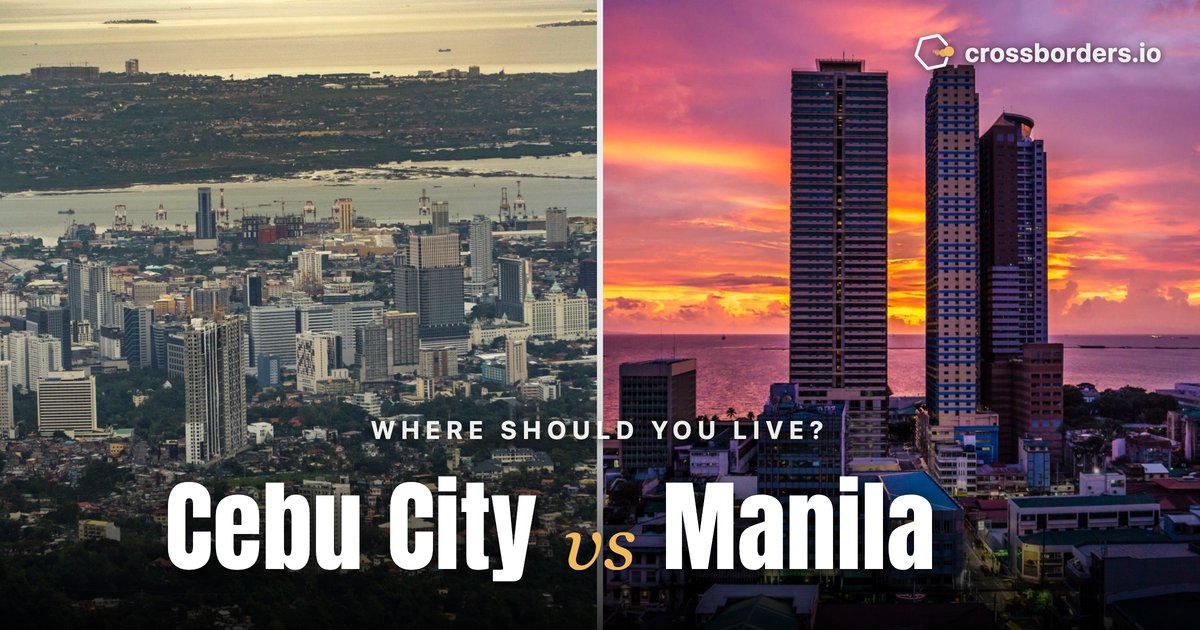Cebu City vs Manila — side-by-side city comparison