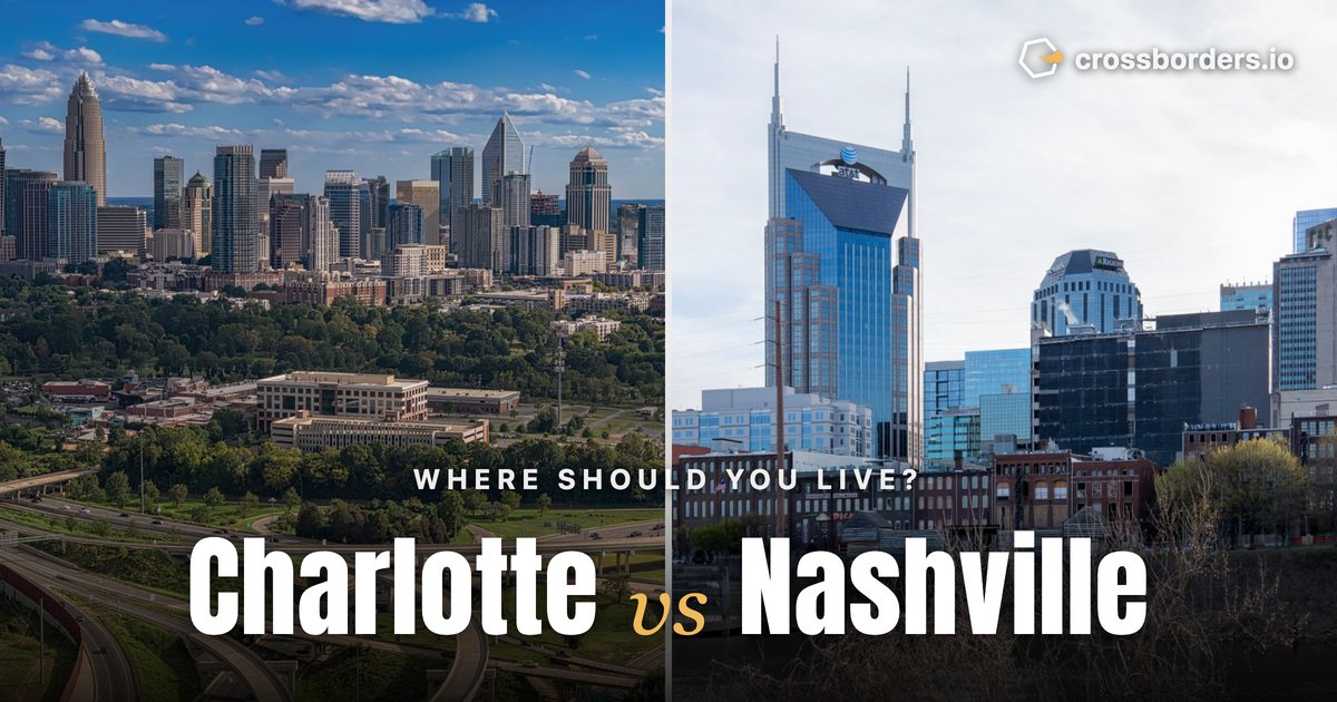 Charlotte vs Nashville — side-by-side city comparison