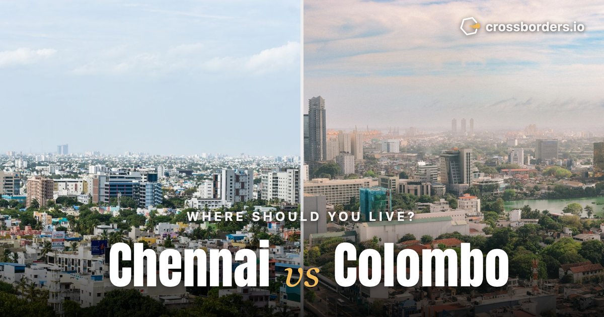 Chennai vs Colombo — side-by-side city comparison