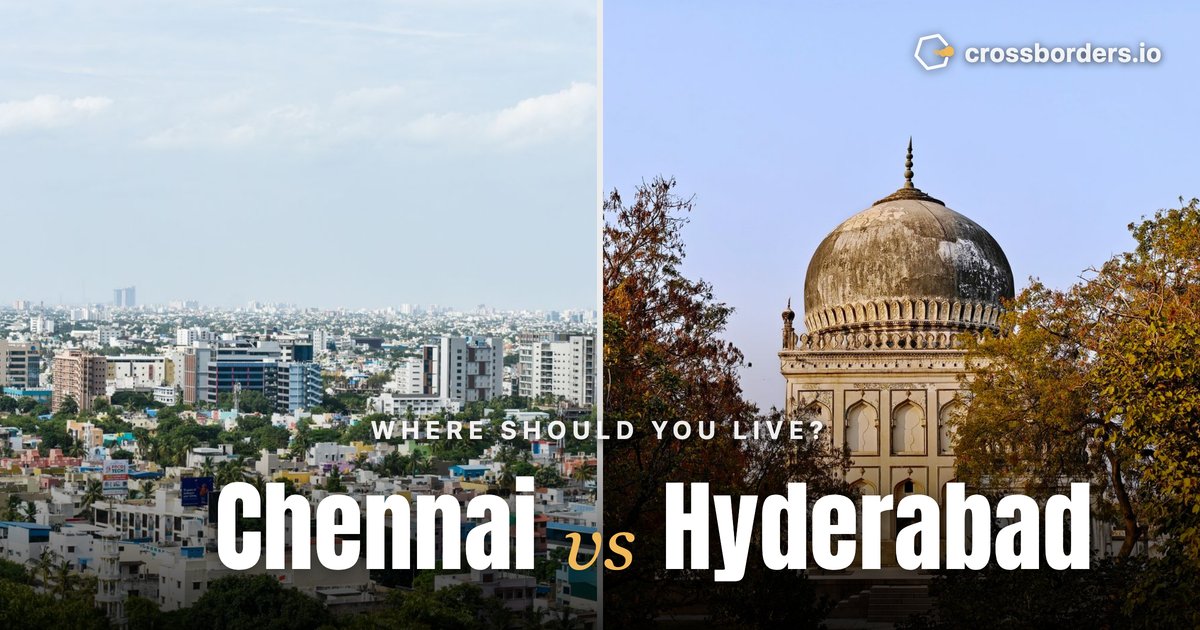 Chennai vs Hyderabad — side-by-side city comparison