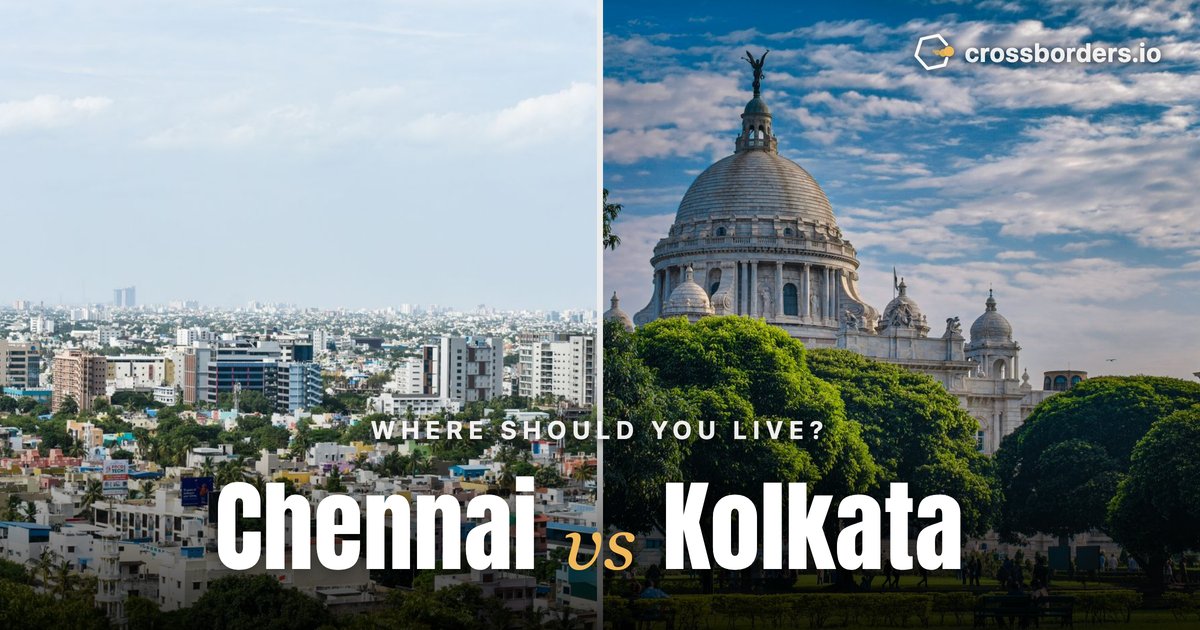 Chennai vs Kolkata — side-by-side city comparison