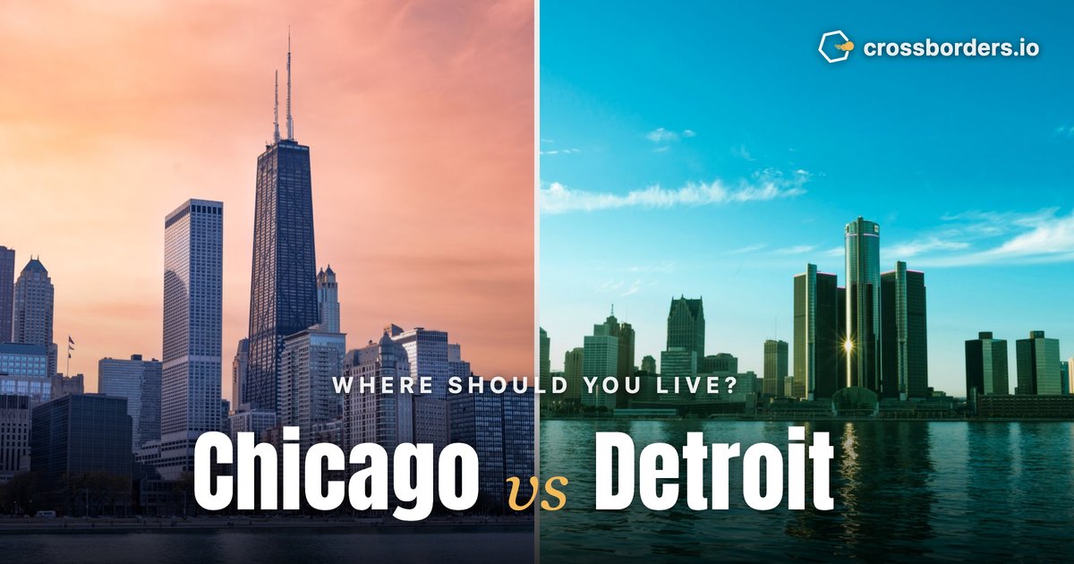 Chicago vs Detroit — side-by-side city comparison