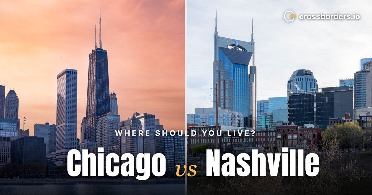 Chicago vs Nashville — side-by-side city comparison