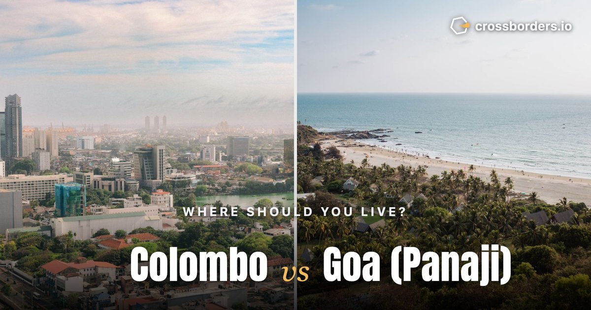 Colombo vs Goa (Panaji) — side-by-side city comparison