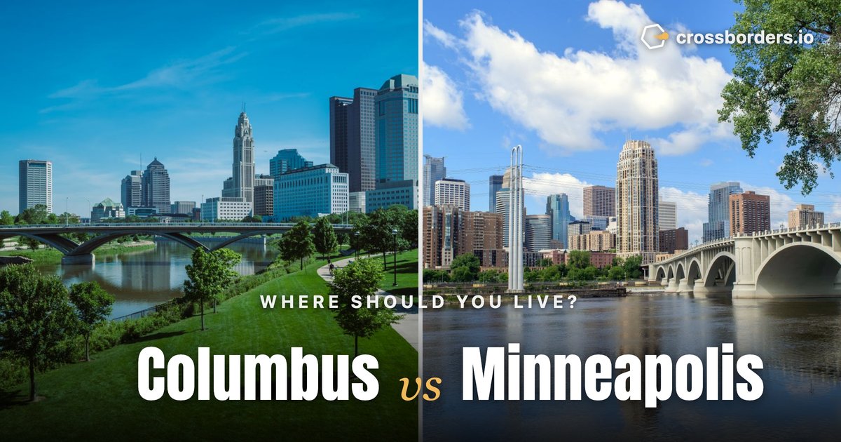 Columbus vs Minneapolis — side-by-side city comparison