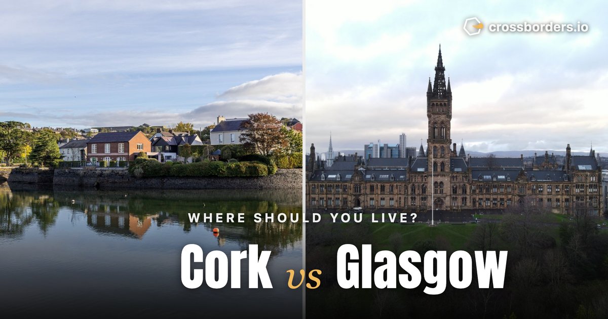 Cork vs Glasgow — side-by-side city comparison