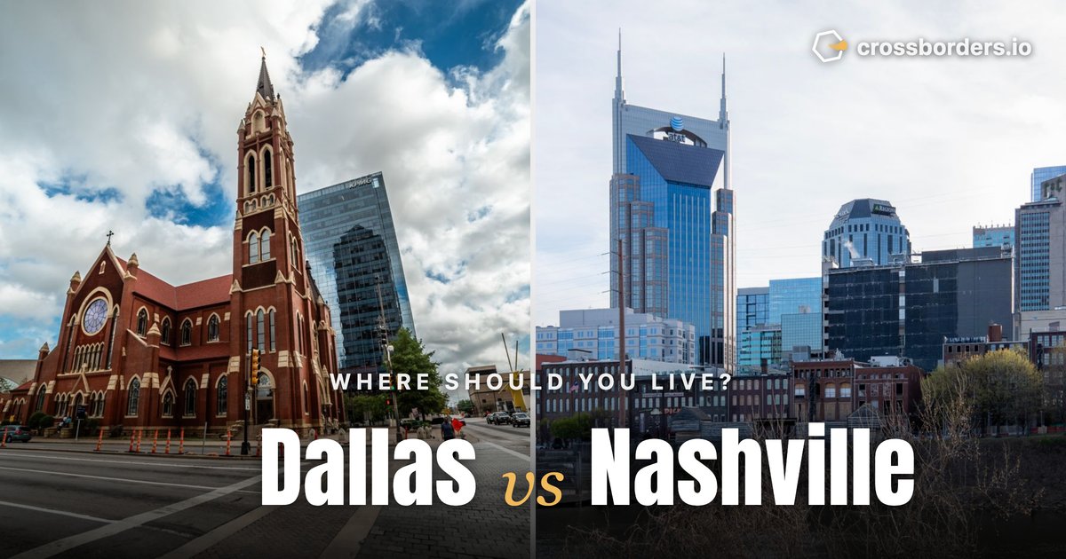 Dallas vs Nashville — side-by-side city comparison