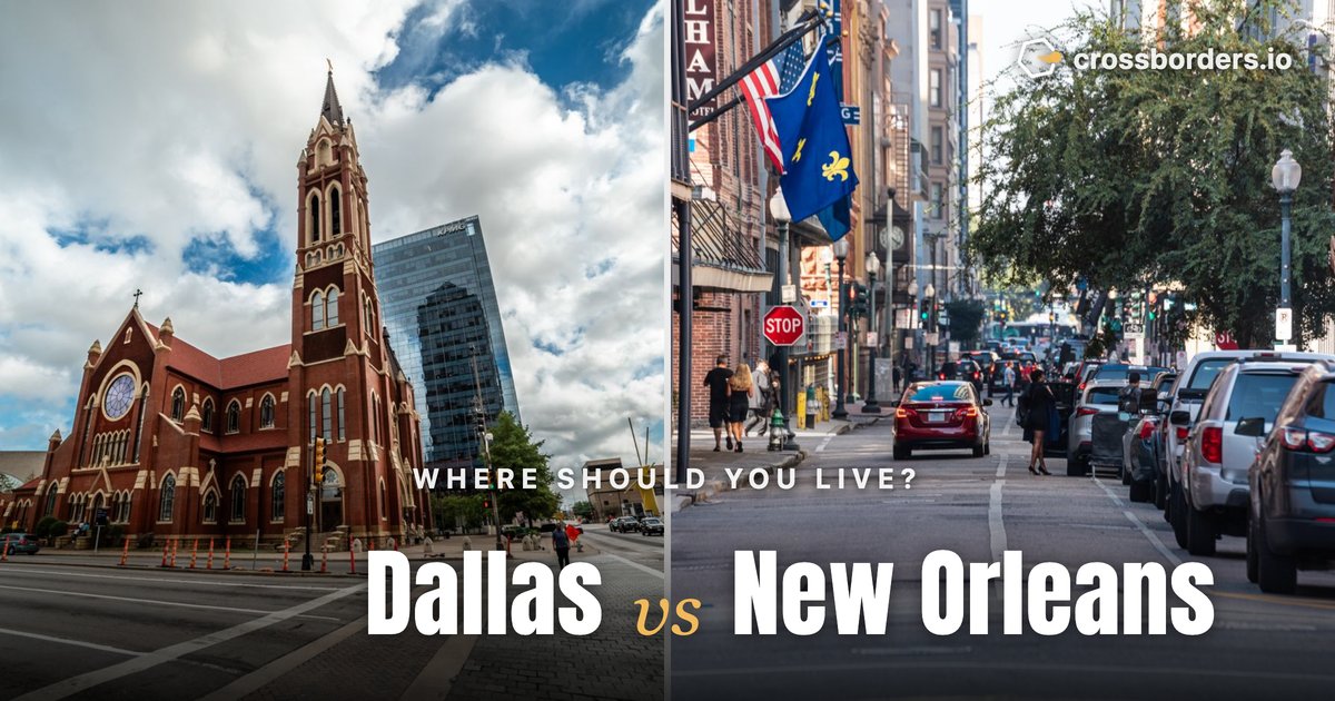 Dallas vs New Orleans — side-by-side city comparison