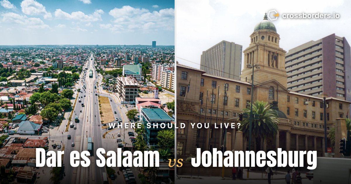 Dar es Salaam vs Johannesburg — side-by-side city comparison