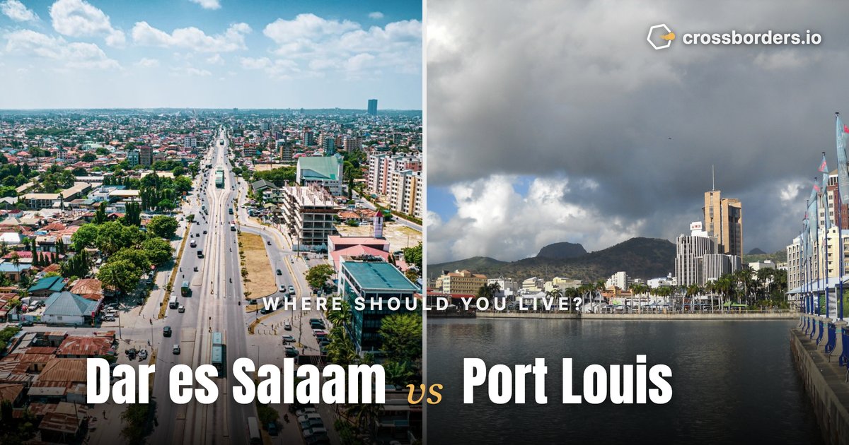 Dar es Salaam vs Port Louis — side-by-side city comparison