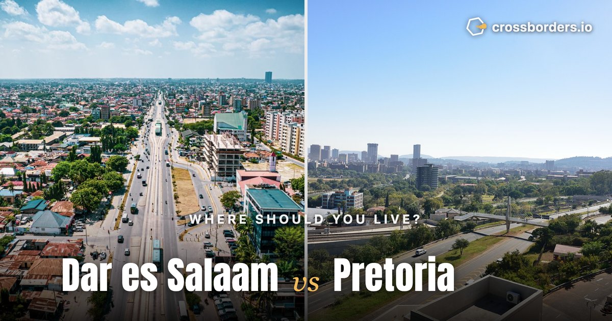 Dar es Salaam vs Pretoria — side-by-side city comparison
