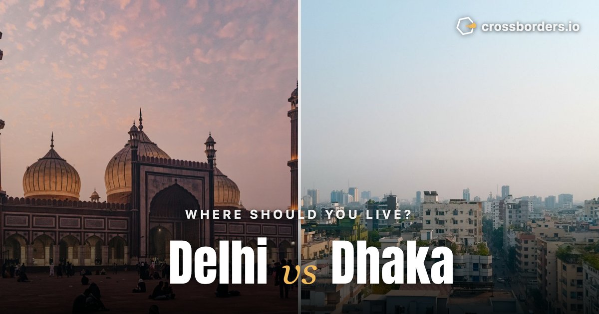 Delhi vs Dhaka — side-by-side city comparison