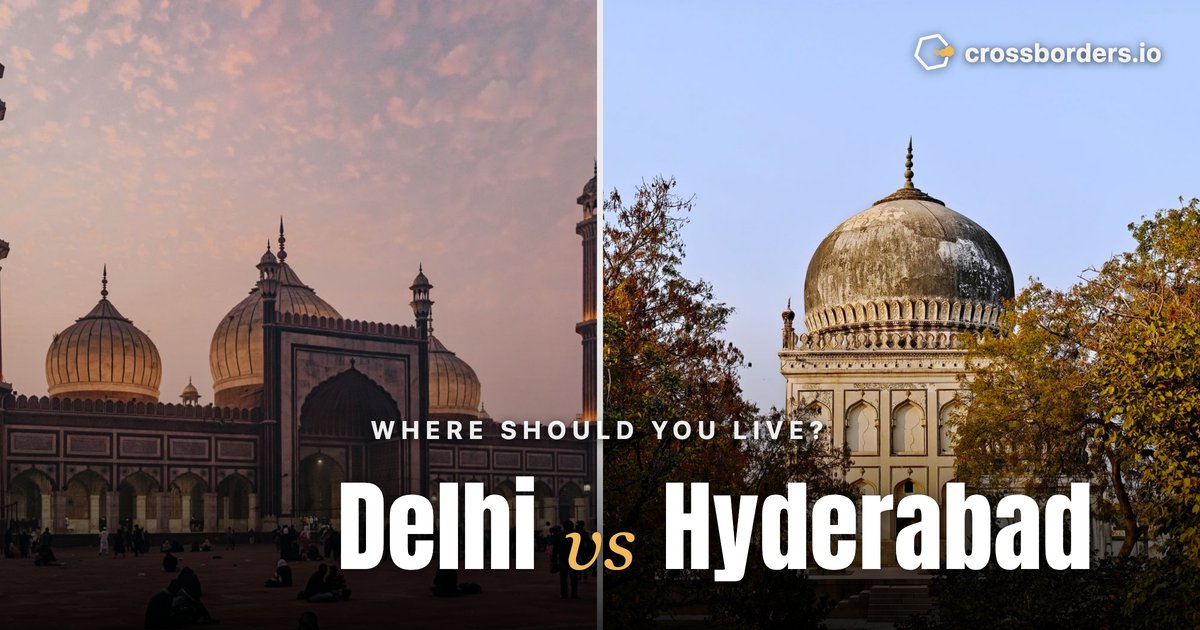 Delhi vs Hyderabad — side-by-side city comparison