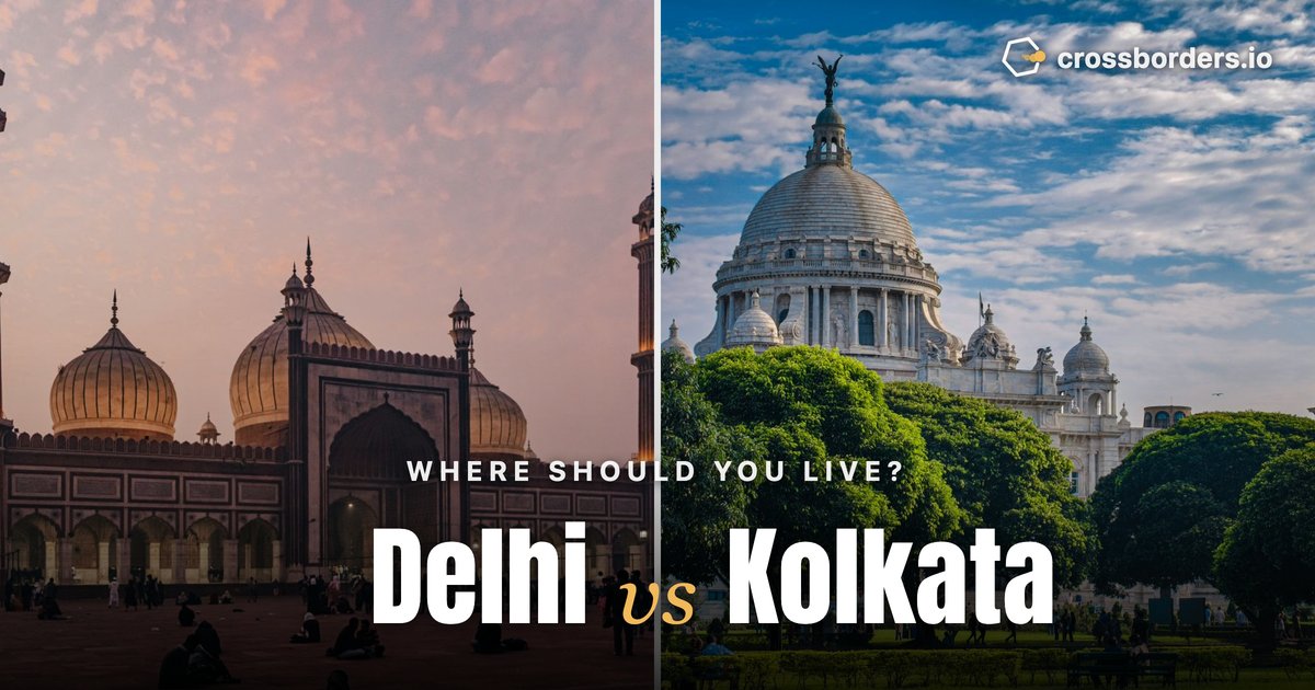 Delhi vs Kolkata — side-by-side city comparison