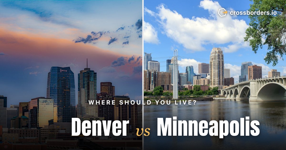 Denver vs Minneapolis — side-by-side city comparison