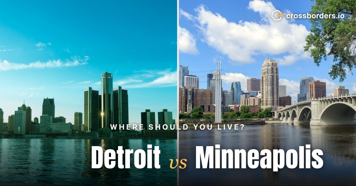 Detroit vs Minneapolis — side-by-side city comparison