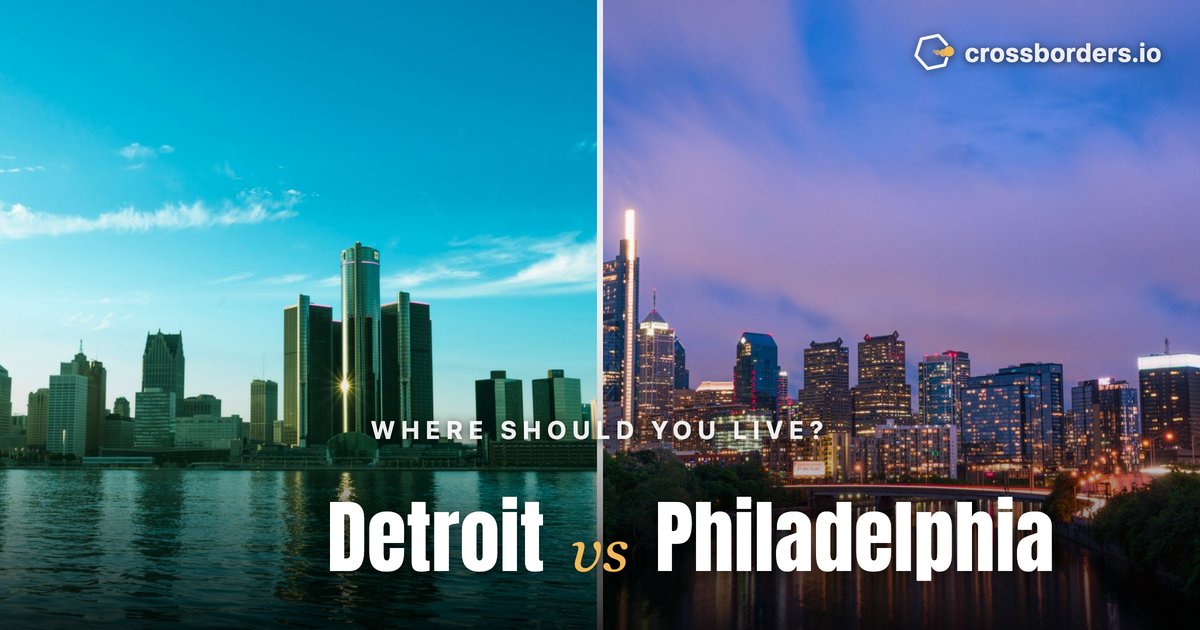 Detroit vs Philadelphia — side-by-side city comparison