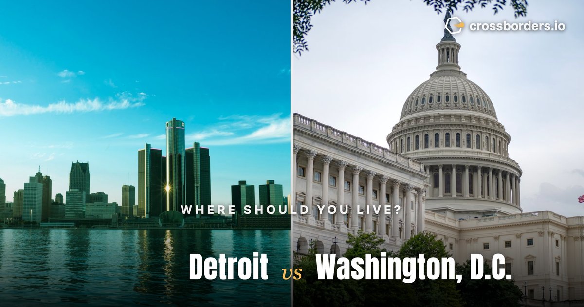 Detroit vs Washington, D.C. — side-by-side city comparison
