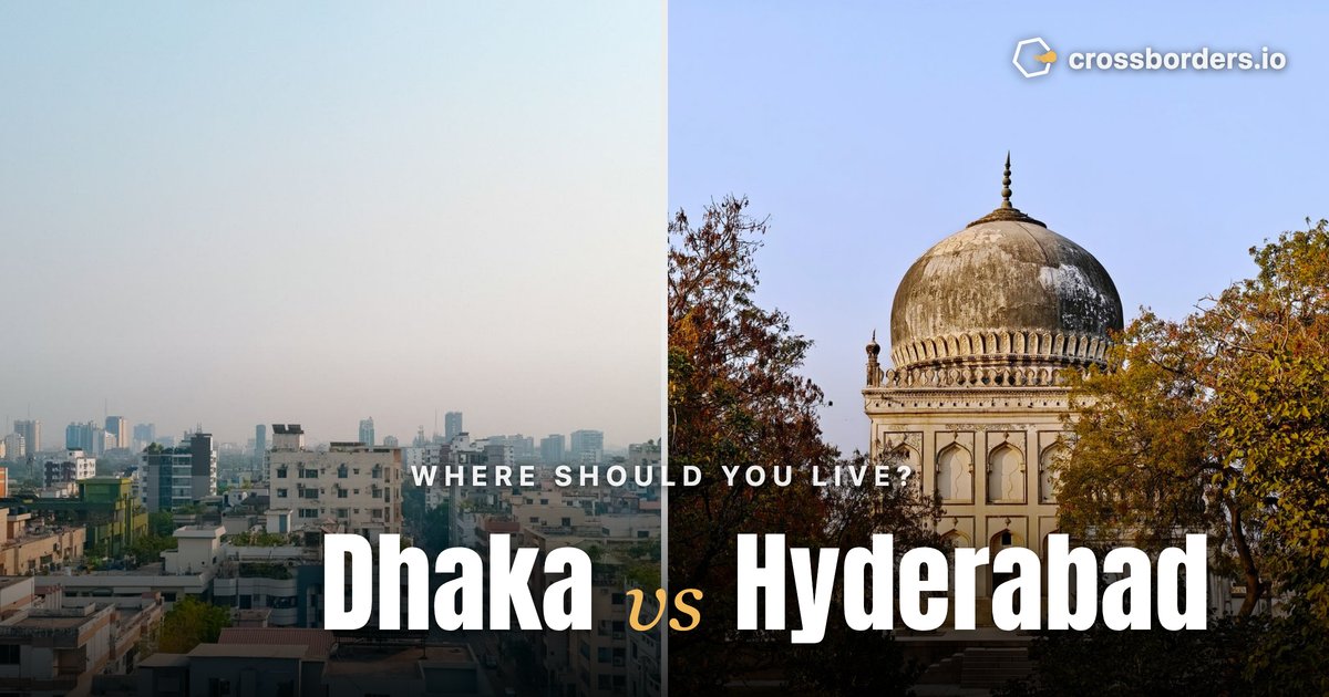 Dhaka vs Hyderabad — side-by-side city comparison