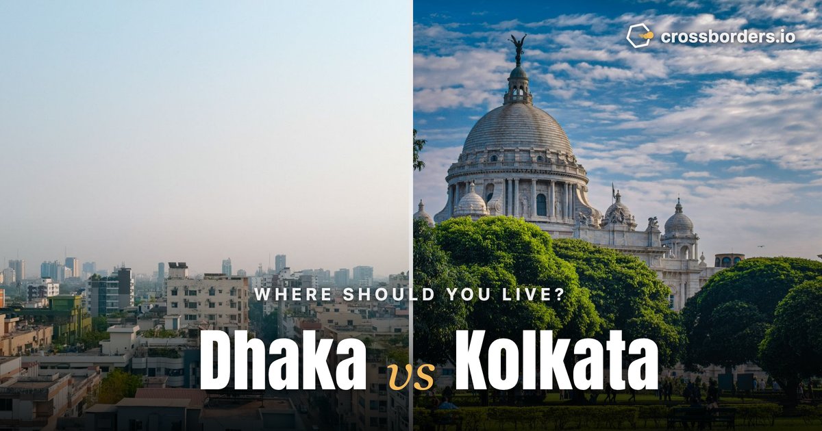 Dhaka vs Kolkata — side-by-side city comparison