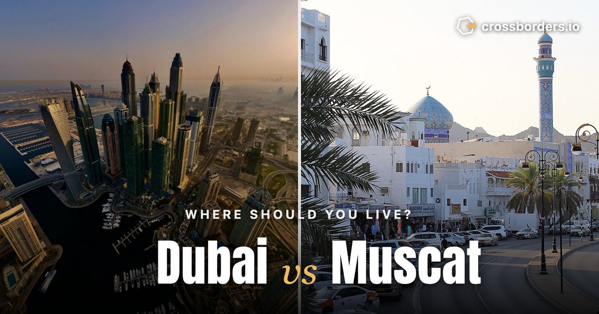 Dubai vs Muscat — side-by-side city comparison