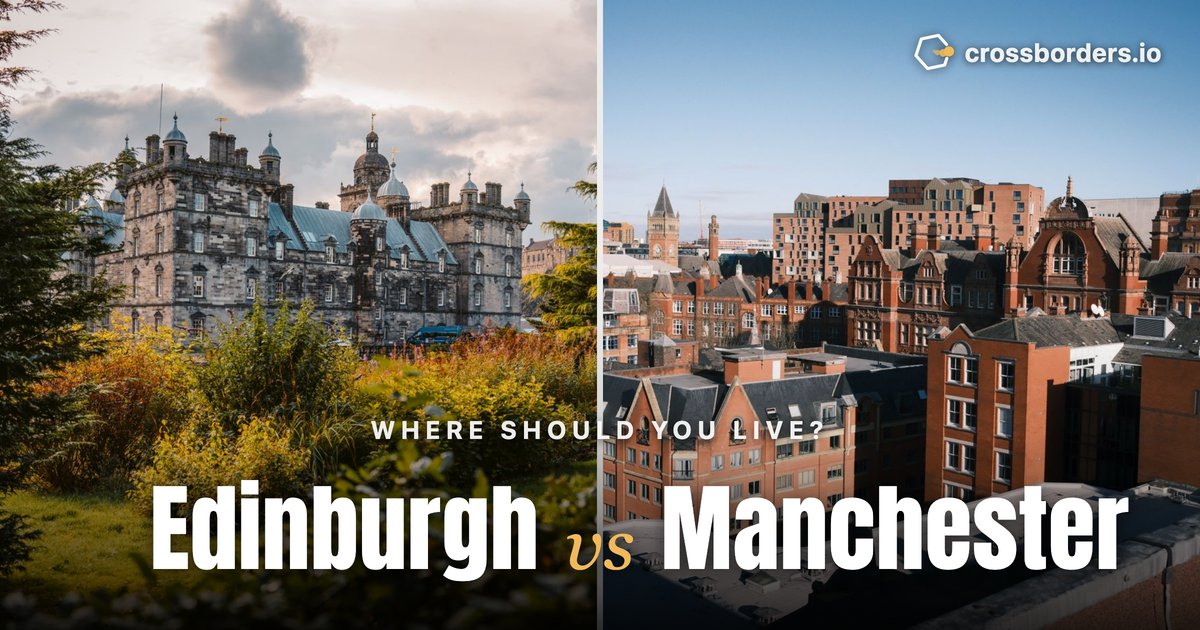 Edinburgh vs Manchester — side-by-side city comparison
