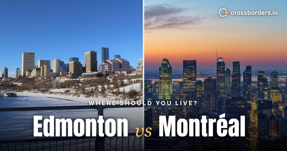 Edmonton vs Montréal — side-by-side city comparison