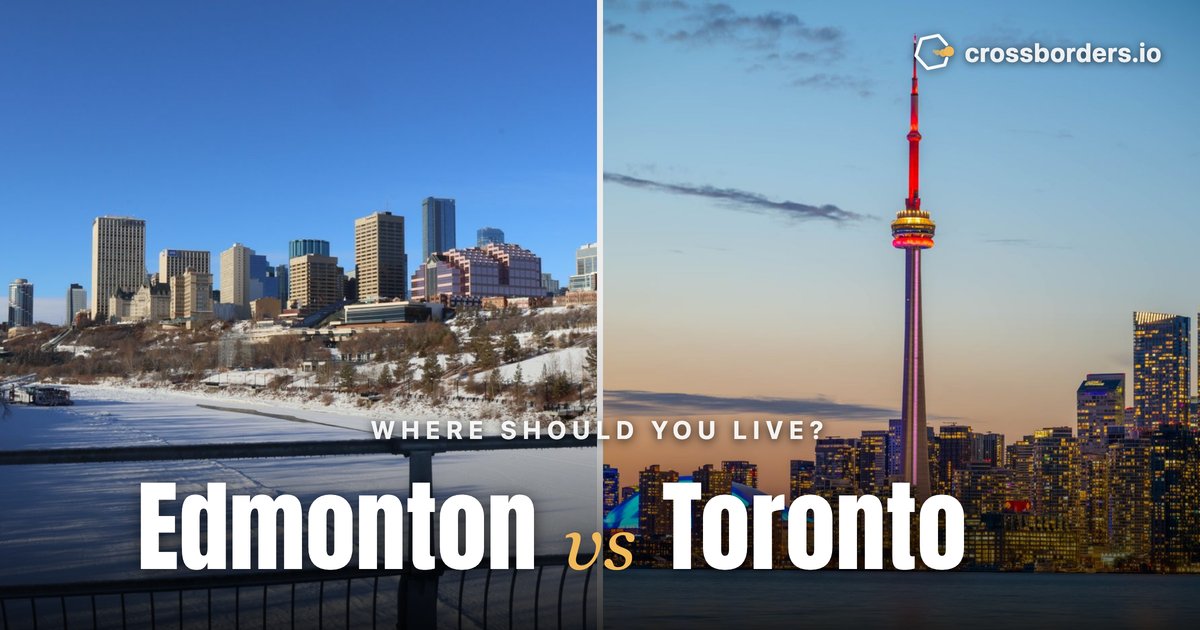Edmonton vs Toronto — side-by-side city comparison