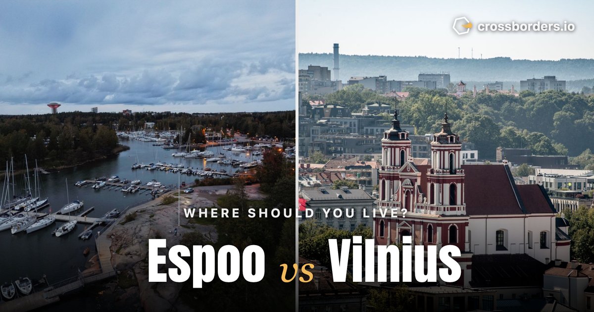 Espoo vs Vilnius — side-by-side city comparison