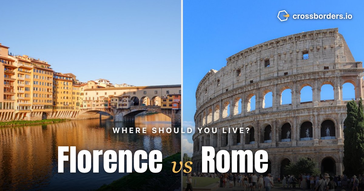 Florence vs Rome — side-by-side city comparison