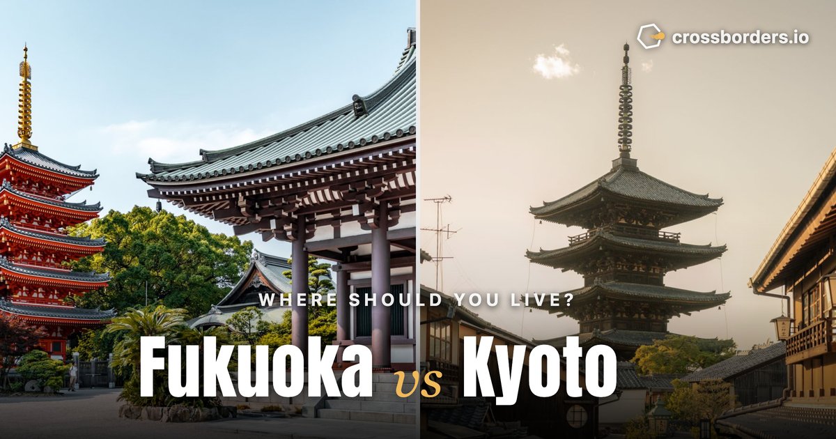 Fukuoka vs Kyoto — side-by-side city comparison