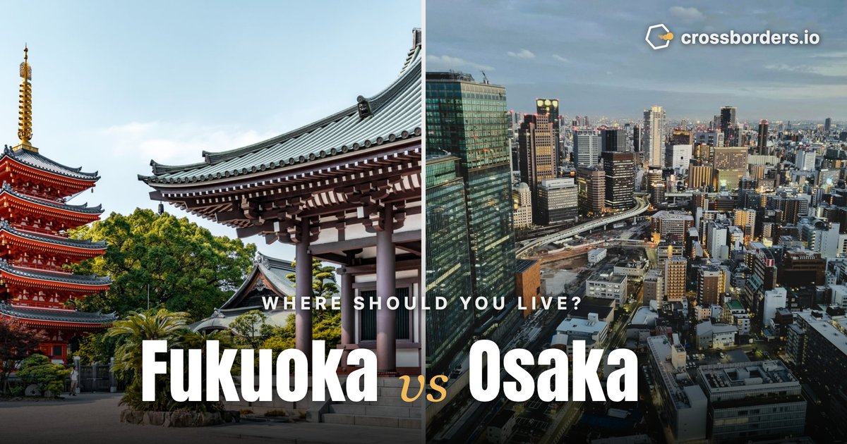 Fukuoka vs Osaka — side-by-side city comparison