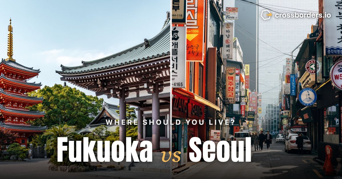 Fukuoka vs Seoul — side-by-side city comparison