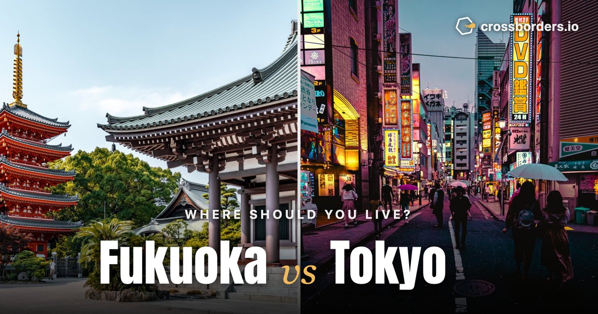 Fukuoka vs Tokyo — side-by-side city comparison