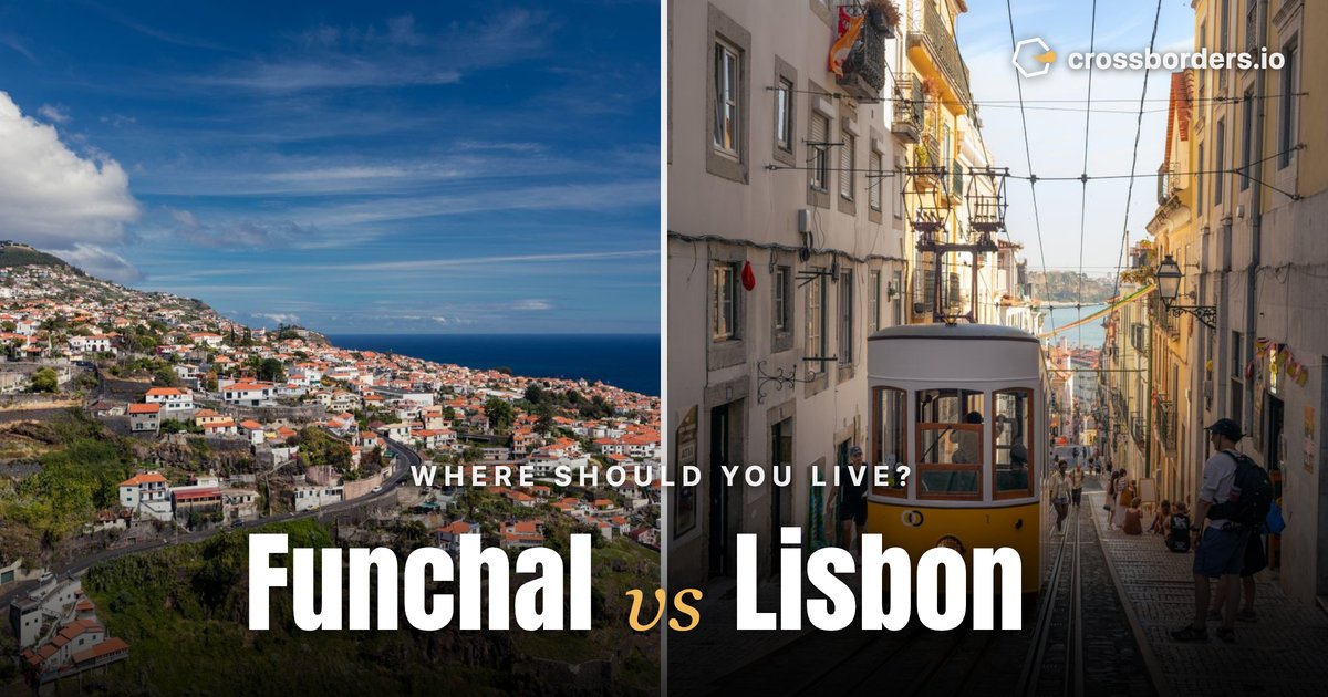 Funchal vs Lisbon — side-by-side city comparison