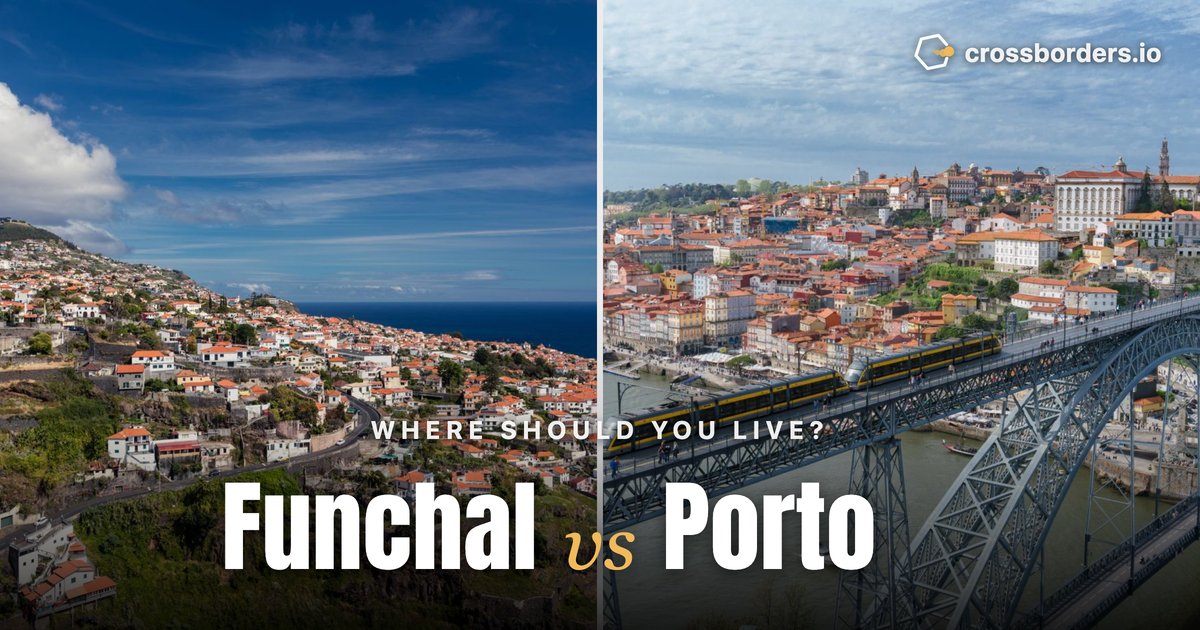 Funchal vs Porto — side-by-side city comparison