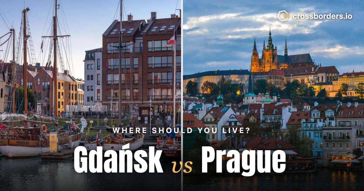 Gdańsk vs Prague — side-by-side city comparison