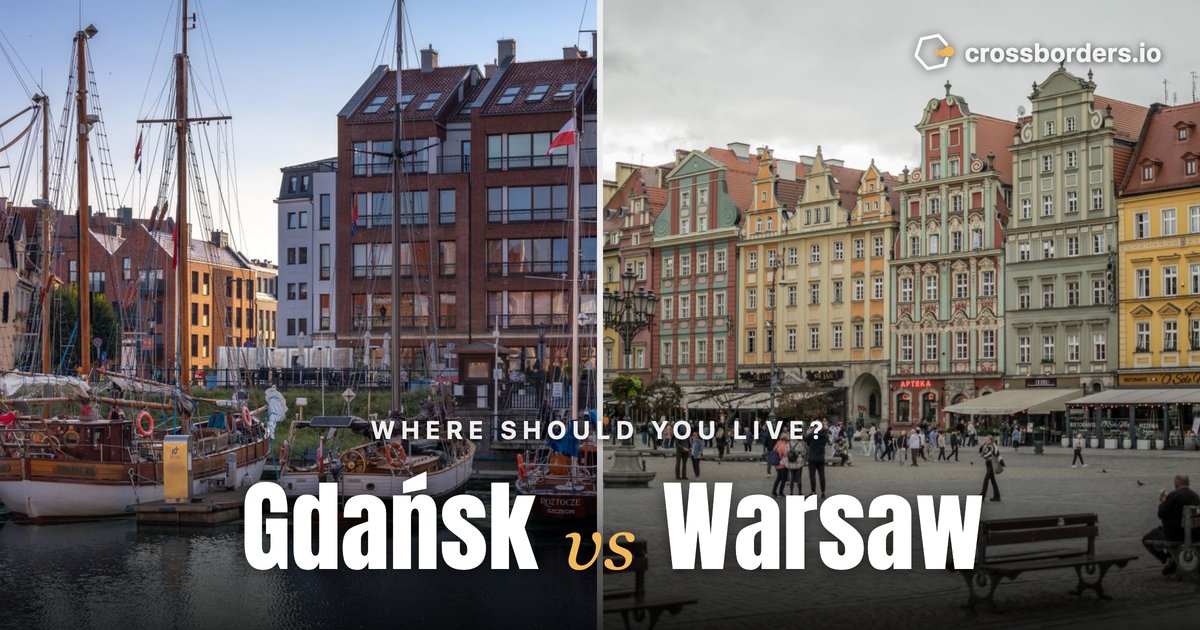 Gdańsk vs Warsaw — side-by-side city comparison