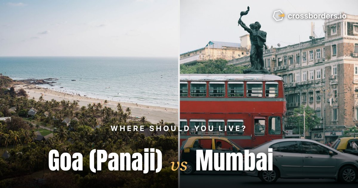 Goa (Panaji) vs Mumbai — side-by-side city comparison